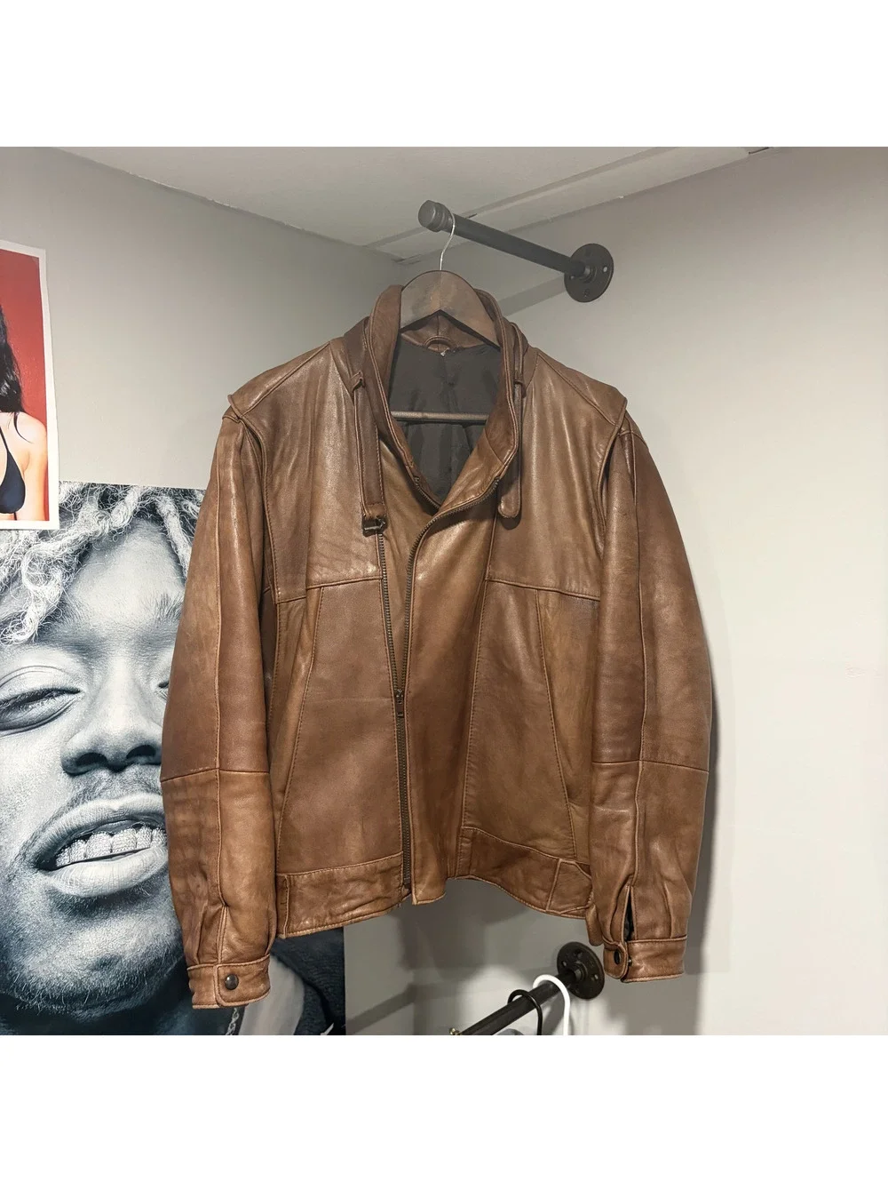 Vintage J. Porte S.A. Brown Leather Jacket Made in Spain